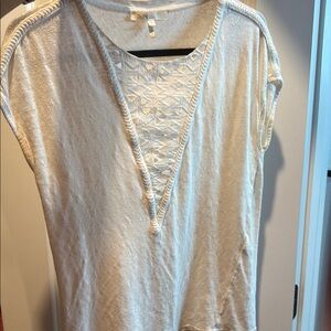 Maje Cream Cap Sleeve Relaxed Blouse